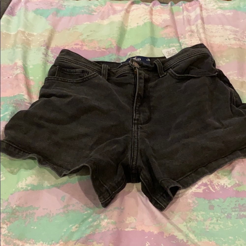 Hollister black high waisted jean shorts
